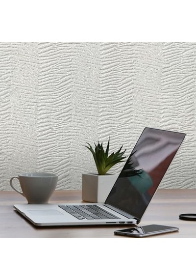 Tink 3d Kendinden Yapışkanlı Duvar Kağıdı Yeni Nesil Akustik Keçe Panel Desenli 52x98 Cm Beyaz, 10 Adet 5 M²