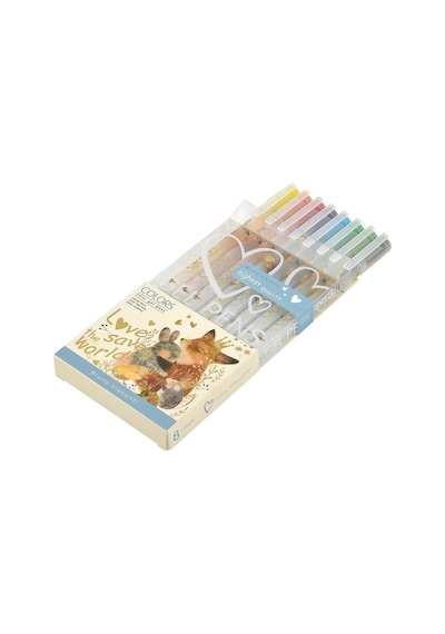 Bruno Visconti Jel Kalem Seti "colors. Kawaıı Anımals", 0.5 , 8 Renk Çok Renkli