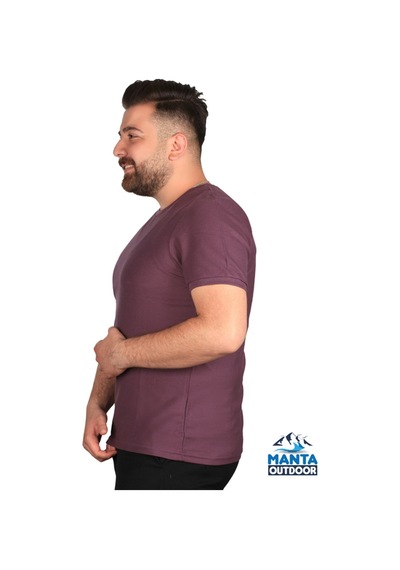 Manta MNT 2387 S. Yaka Erkek T-Shirt-23610 Mor