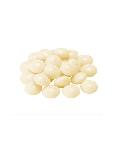 Ikea Fenomen 24'li Yüzen Mum 4 X 2 Cm Kokusuz Bej