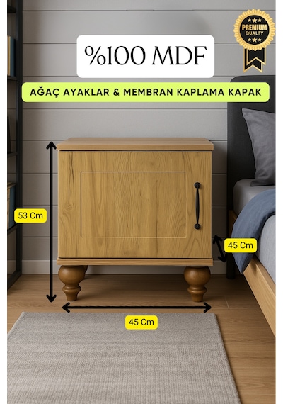 Alin Wood Komodin Riviera Renk Mdf Gürgen Ağacı Ayaklı Diğer
