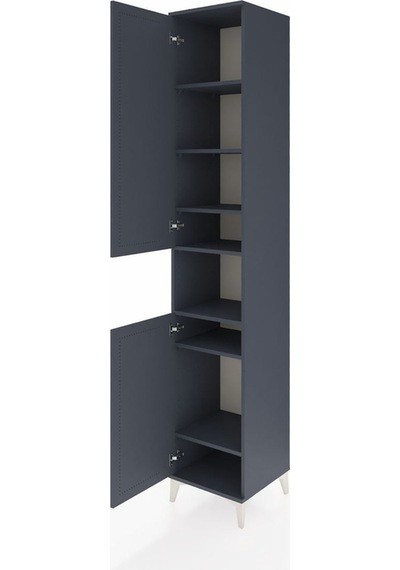 Hyperion Dolap 7 Raflı 2 Kapaklı 44x44x243 Antrasit-antrasit Antrasit