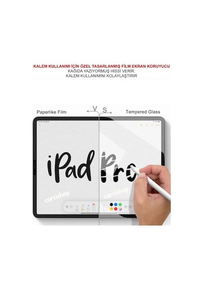 İpad Air 6. Nesil M2 11 Inç Uyumlu Paperlike Çizim Ekran Koruyucu Mat Nano A2902 A2903 A2904 Uyumlu