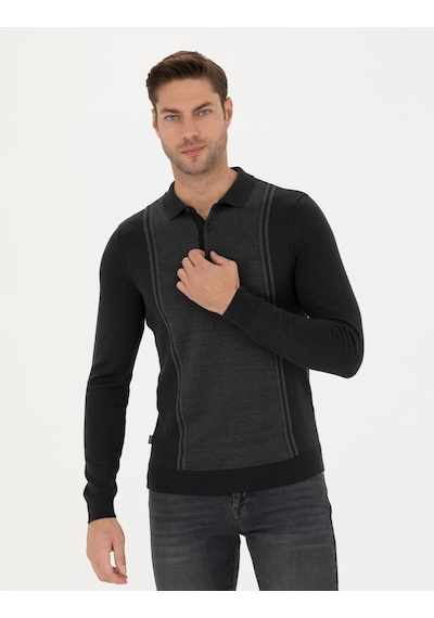 Pierre Cardin Erkek Açık Gri Melanj Triko Kazak 50279429-vr091 Açık Gri Melanj