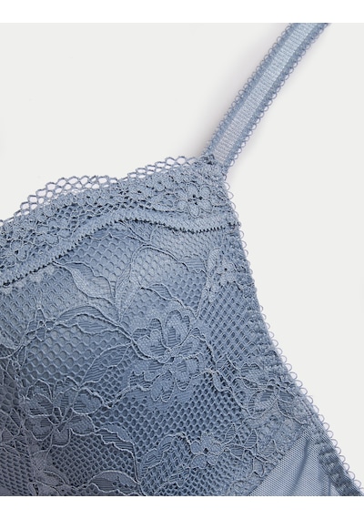 Marks & Spencer Dantelli Balenli Plunge Sütyen T33000318 Gri