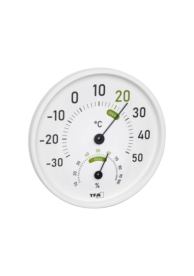 Tfa Dostmann Analog Termal Higrometre, 45.2045.02, İç Ve Dış Mekan İçin, Renkli Konfor Bölgeleri, Beyaz, U 130 X G