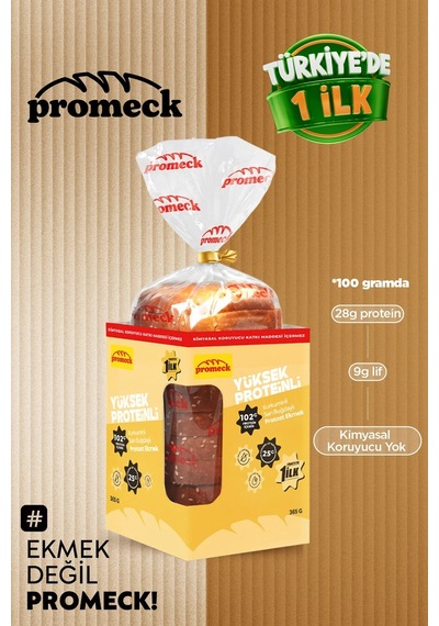 Yüksek Proteinli Kurkuminli Sarı Buğdaylı Protost Ekmek 365 Gr