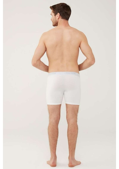 U.S. Polo Assn. U.s Polo Assn. 80454 Erkek 3'lü Uzun Paçalı Boxer-beyaz Beyaz