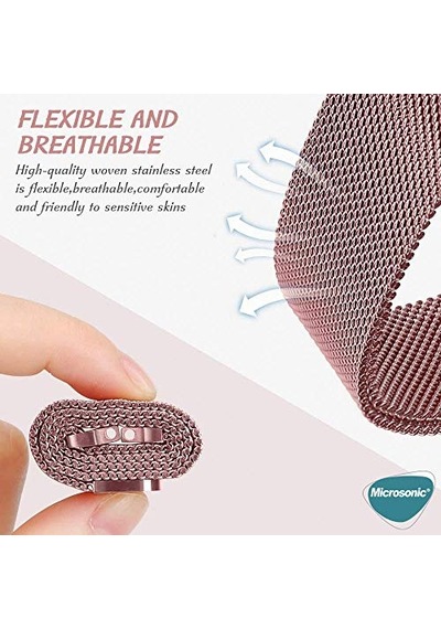Amazfit Bip 3 Milanese Loop Kordon Amazfit Bip 3 İle Uyumlu Kordon, Akıllı Saat Kayışı