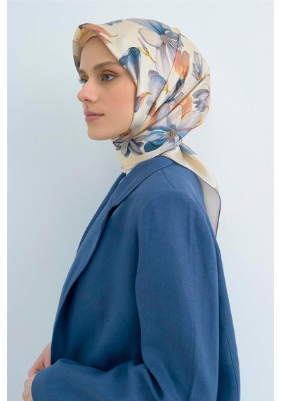 Armine İpek Eşarp 2026 Yaz - 9524-81 Bej Twill