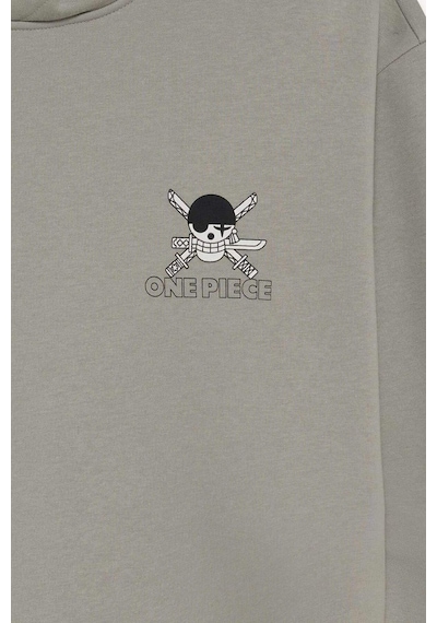 Defacto One Piece Boxy Fit Kapüşonlu Sırt Baskılı Sweatshirt E9297ax25augr454 Gri