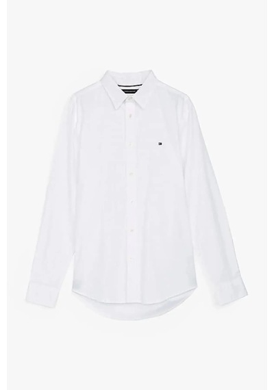Tommy Hilfiger Flex Poplın Kent Collar Sf Shırt Erkek Beyaz Gömlek - Mw0mw38137 Beyaz
