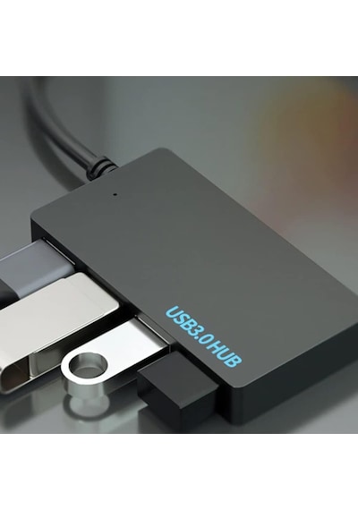 Type-c To 4 Port Usb 3.0 Hub İnce Tasarım 5gbps Yüksek Hızlı Super Speed Type-c Çıkışlı Usb 3.0 Girişli Çokl