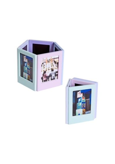 Fujifilm Instax Mini Film Uyumlu 2'li Mıknatıslı Fotoğraf Çerçeve Seti, Turuncu