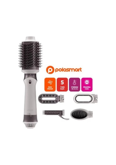 Hava Üflemeli Düzleştirme Başlıklı 5 In 1 Saç Şekillendirici Set Genel