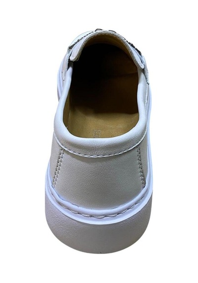 Moon Shoes Erkek Düz Taban Hakiki Deri Nubuk Cilt Günlük Ayakkabı Beyaz - 879595125 Beyaz