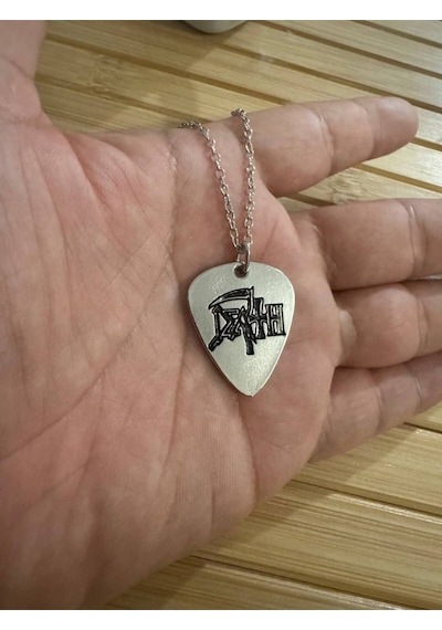 Death Metal Grubu Pena Şeklinde Çift Taraflı Rock İşaretli Metal Anahtarlık