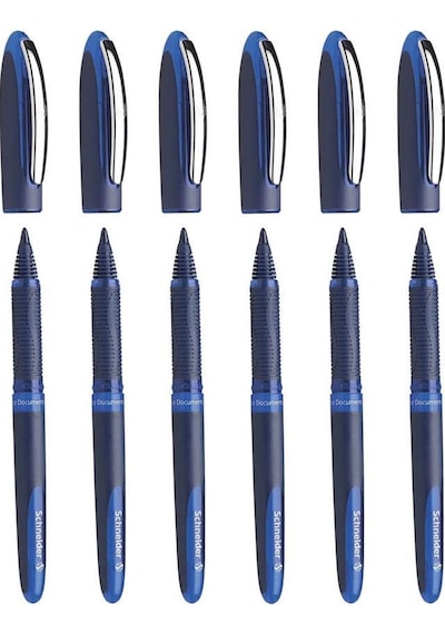 Schneider One Business 0.6 Mm Roller İmza Kalemi Mavi 6 Adet