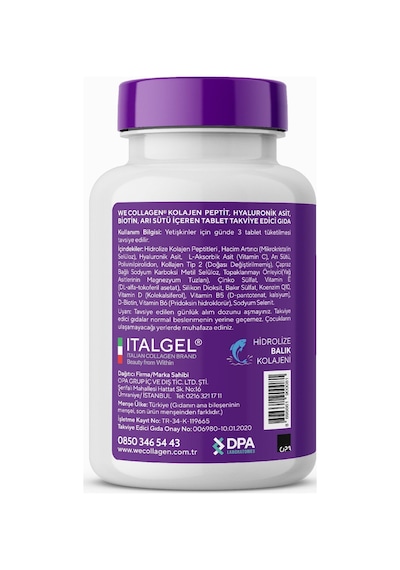 WeCollagen® Kolajen Takviye Edici Gıda 45 Tablet