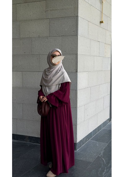 Qalortex Scarf Premium Jakarlı Sare Büyük Boy Eşarp -gri