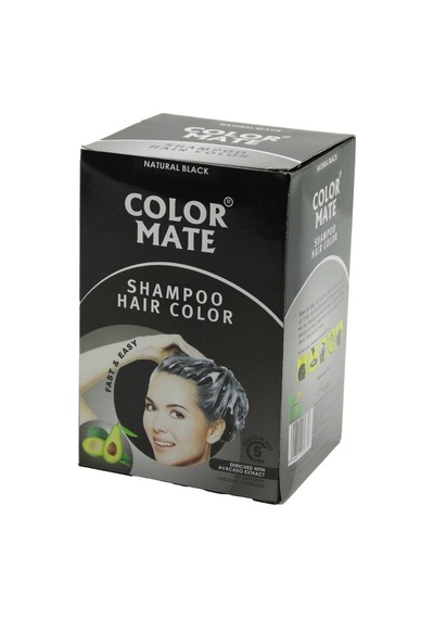 Color Mate 10pcs Siyah Saç Boyama Şampuanı Bx40 Diğer