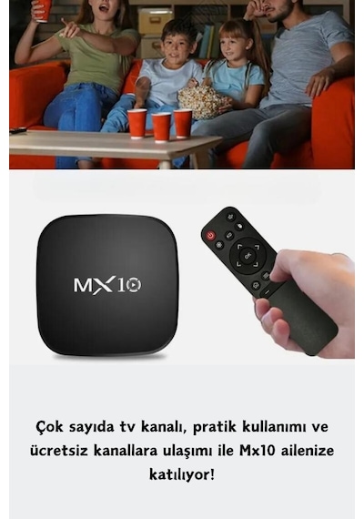 Bakeey MX10 8 GB 4K Android TV Box Medya Oynatıcı
