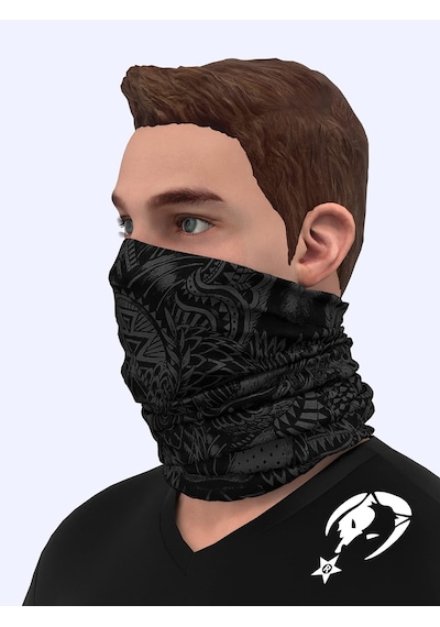 Xmlbayiciniz Extreme Siyah Kurt Kamuflaj Desenli Boyunluk Buff Bandana Saç Bandı Balaclava Yüz Maskesi Genel