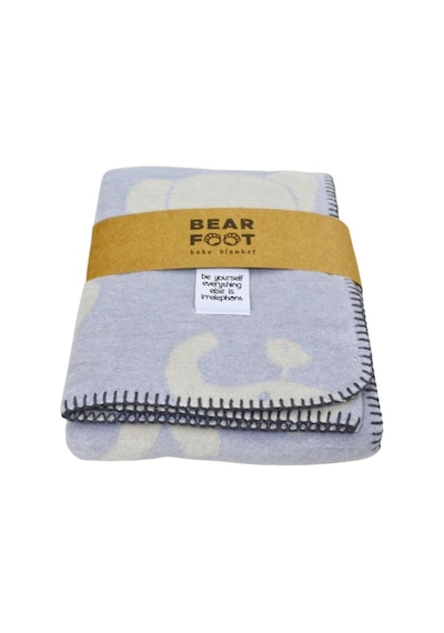 Bear Foot Pamuk Bebek Battaniyesi Mavi 100 75 Mavi