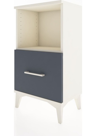 Arges Komodin Tek Çekmeceli 44x30x80 Aytaşı-antrasit Aytaşı