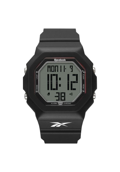 Reebok Rv-tru-u9-pbpb-wr Dijital Siyah Silikon Kordon Kare Erkek Kol Saati
