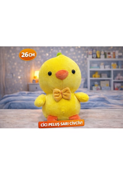 Peluş Sarı Civciv 26 Cm Yumuşacık Sevimli Oyuncak Sarı