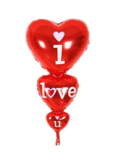 40" Folyo Kalp Balon " I Love U " - Kırmızı Kırmızı