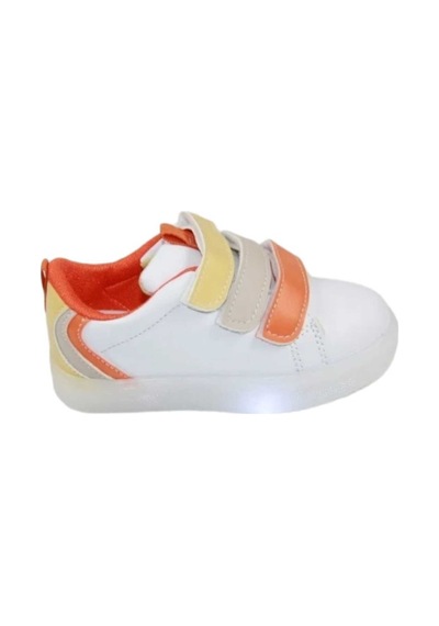 Cool Unisex Sneaker Esnek Rahat Kalıp Çocuk Spor Ayakkabı Ortopedik Günlük Ayakkabı Mami Beyaz Sarı