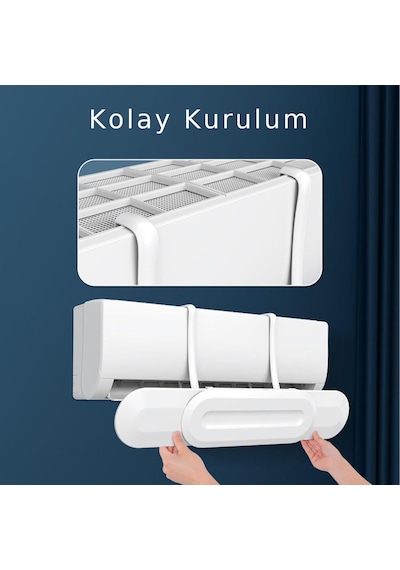 Valkyrie 74-97cm Ayarlanabilir Klima Rüzgar Kesici Hava Yönlendirici Klima Siperliği Deflektörü