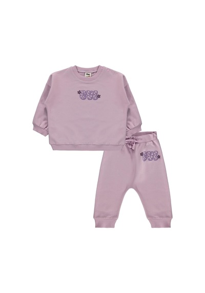 Civil Baby Cvl Baskılı Basic 6-18 Ay Takım - Lila Soft Lila
