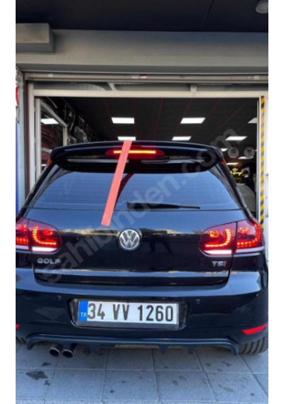 Vw Golf 6 2009-2012 Bagaj Üstü Spoyler Fiber Boyasız