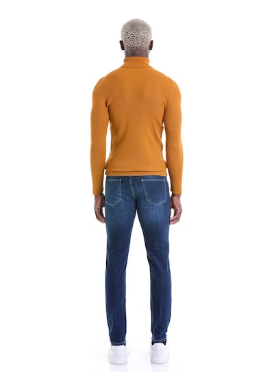 Hatemoğlu Regular Fit Düz Balıkçı Yaka Triko Yün Kazak Hardal Hatemoğlu Regular Fit Düz Balıkçı Yaka Triko Yün Kazak Hardal