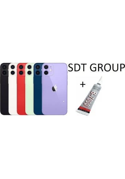 Apple Uyumlu iPhone 12 Arka Batarya Pil Kapağı Kırmızı B7000 15 Ml Yapıştırıcı