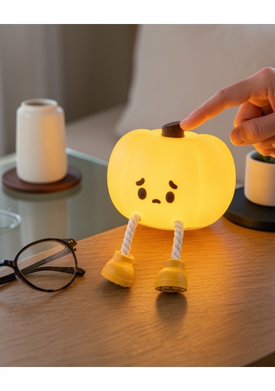 Pumpkin Led Gece Lambası Üç Kademeli Işık Ayarlı Xuczzkabakışık-4-1 Çok Renkli