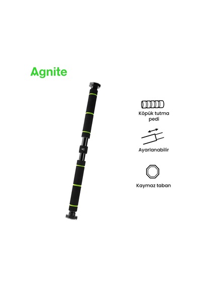 Agnıte Ayarlanabilir Kapı Barfiks Demiri 60-100 Cm Ev Tipi Fitness Yeşil