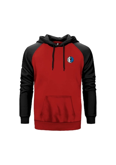 Dallas Mavericks Logo Kırmızı Renk Reglan Kol Sweatshirt Kırmızı