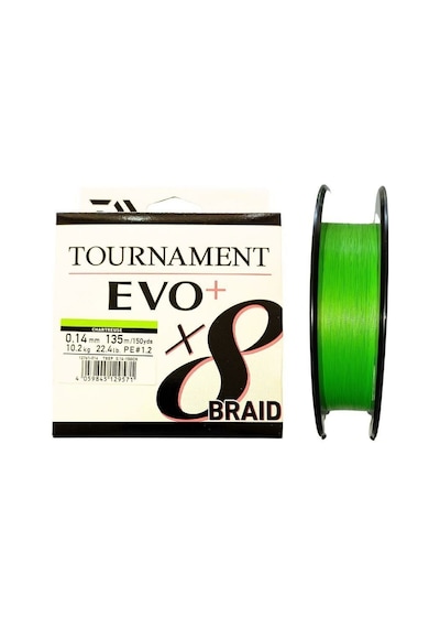 Daiwa Tournament Evo+ 135m 0.14mm 8x Chartreuse İp Misina