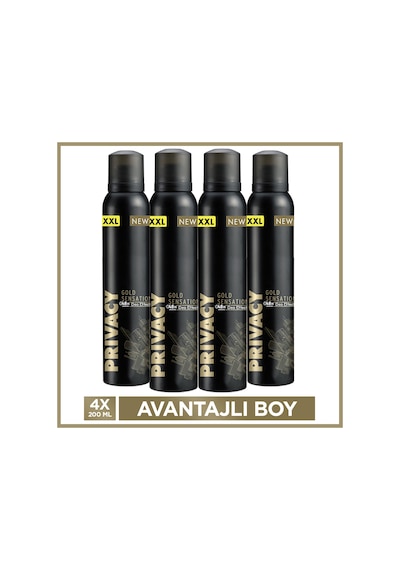 Privacy Gold Man Erkek Deodorant 4x200 Ml