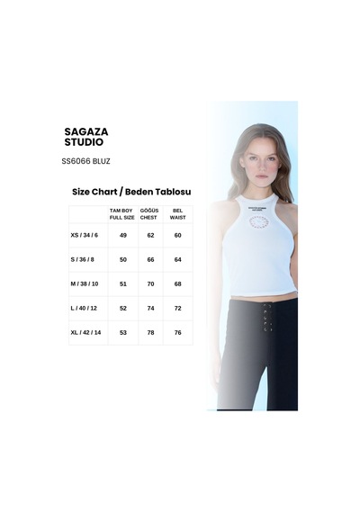 Sagaza Studio Ss6066 Baskı Detaylı Arkası Fermuarlı Bluz Ekru