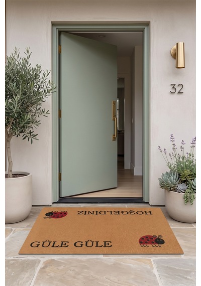 Villadia Home Textile Kapı Önü Paspası Kaymaz Taban Dekoratif Paspas Ev Giriş Antre İç Ve Dış Mekan Paspası 45x70 Cm 24ypycoco