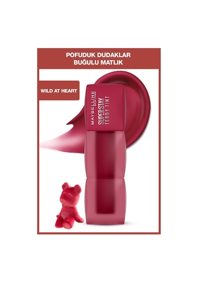 Maybelline Super Stay Teddy Tint Uzun Süre Kalıcı Likit Mat Tint 50 Wild At Heart 50