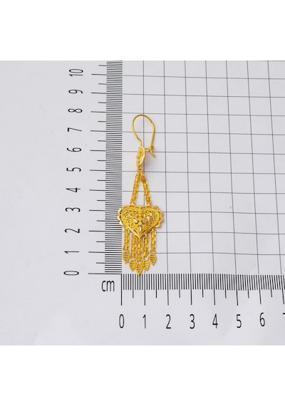 14 Ayar Sallantılı Hint İşi Altın Küpe Kpsc14k30851