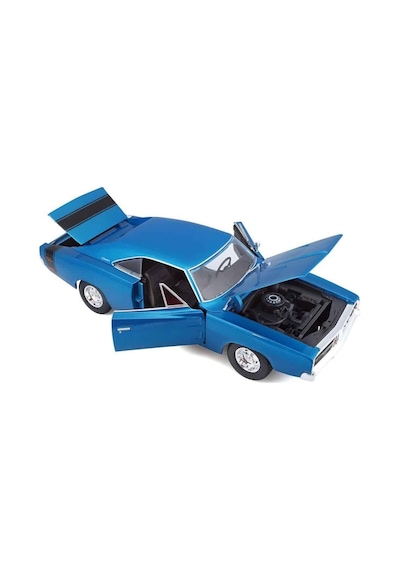 Maisto Lisanslı Metal Dodge Charger R/t 1969 1:25 Kapısı Ve Kaputu Açılabilir Oyuncak Model Araba Mavi