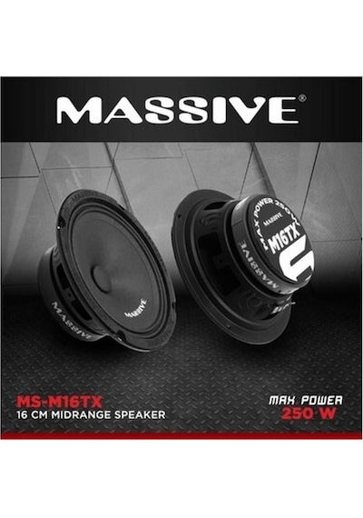 Massive Msm-m16tx 16cm 100rms Midrange Oto Hoparlör Takımı