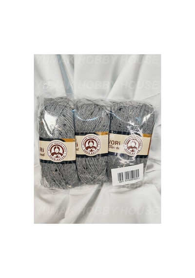 Favori Tweed Gümüş El Örgü İpi 3 Adet - Renk: 008b